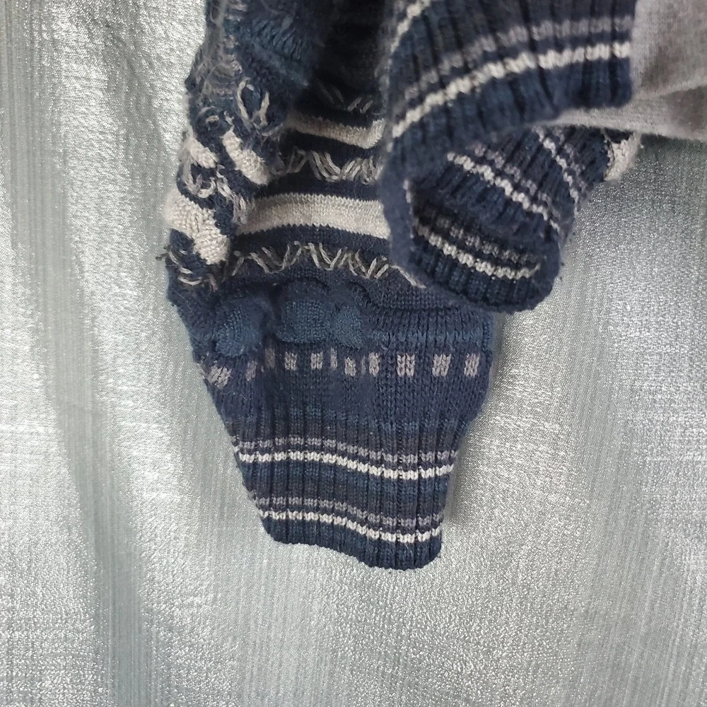 Nike Grey Logo Hoodie x‎ Coogi rework Sweater Sleeve Pullover Eclectic Grandpa L